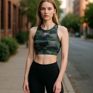 Nike Everything Camo mesh Sport Bra, medium
